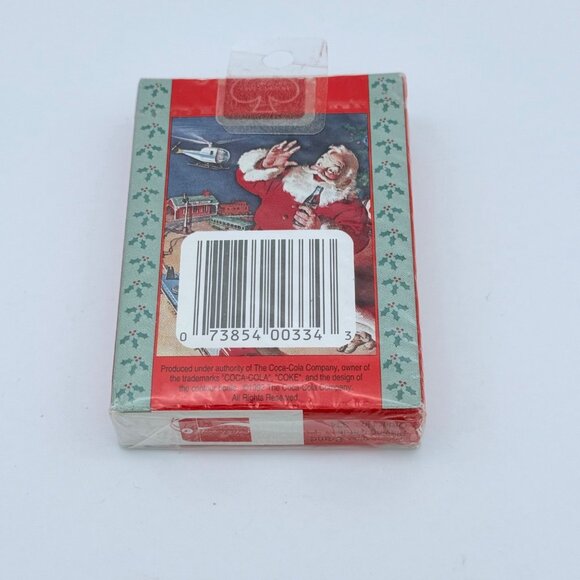 Vintage Coca-Cola Santa Playing Cards Deck Christmas Train 1990s - Picture 2 of 2